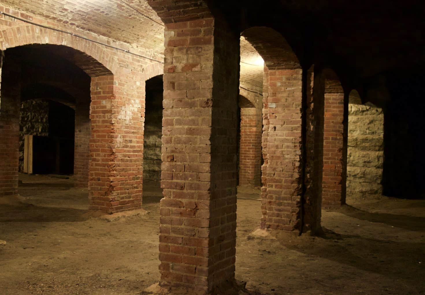 stenen catacomben tunnel onder Indianapolis, Indiana
