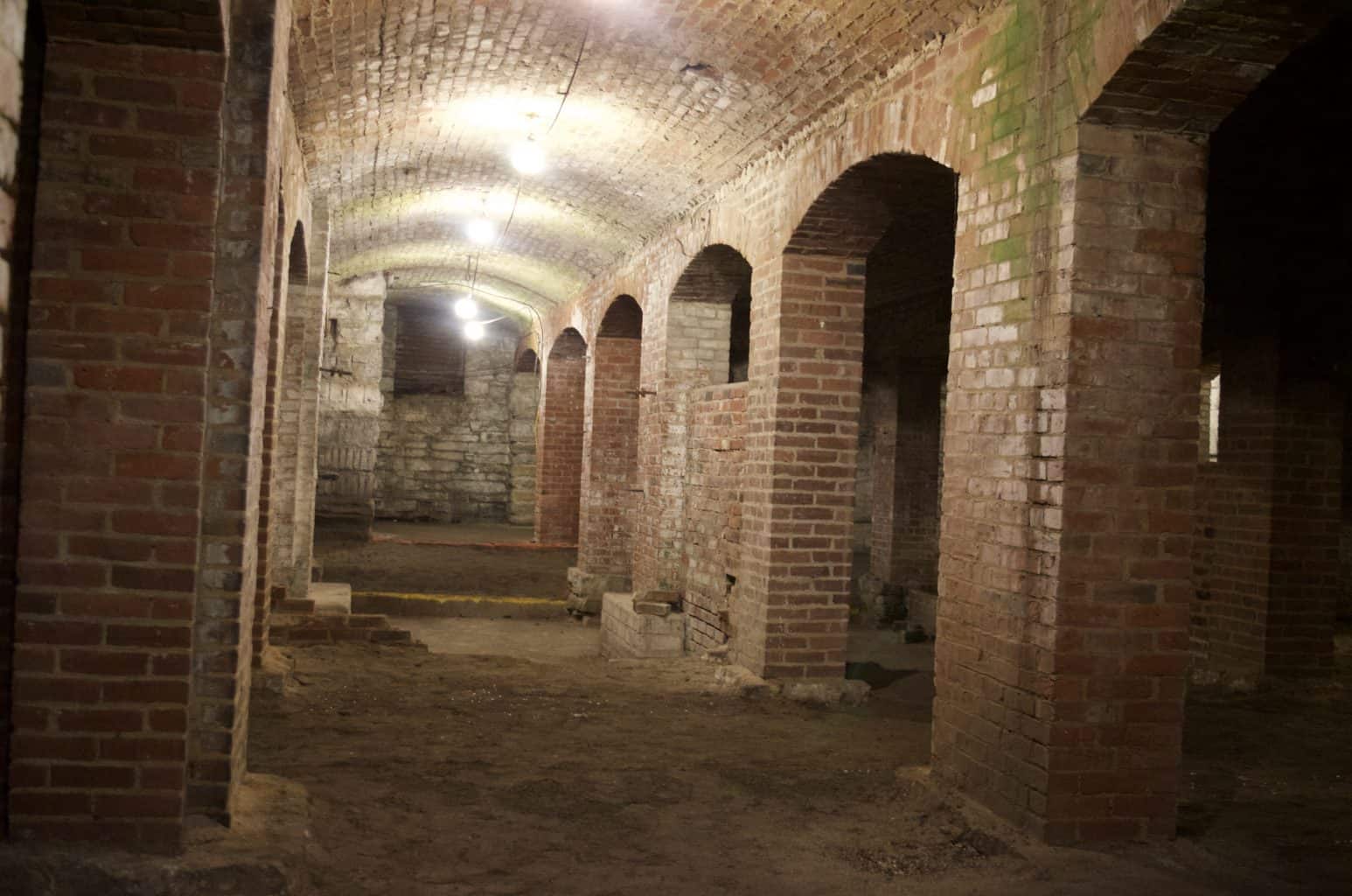 brick Catacombs tunnel Below Indianapolis, Indiana