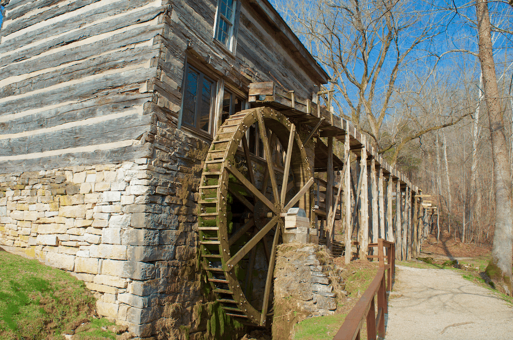 wooden Historic Squire Boone Mill