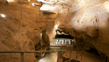 Underground Indiana: Riding on a Boat Through Bluespring Caverns
