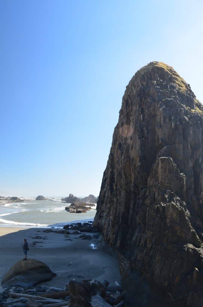 rock cliff on Oregon coast beach