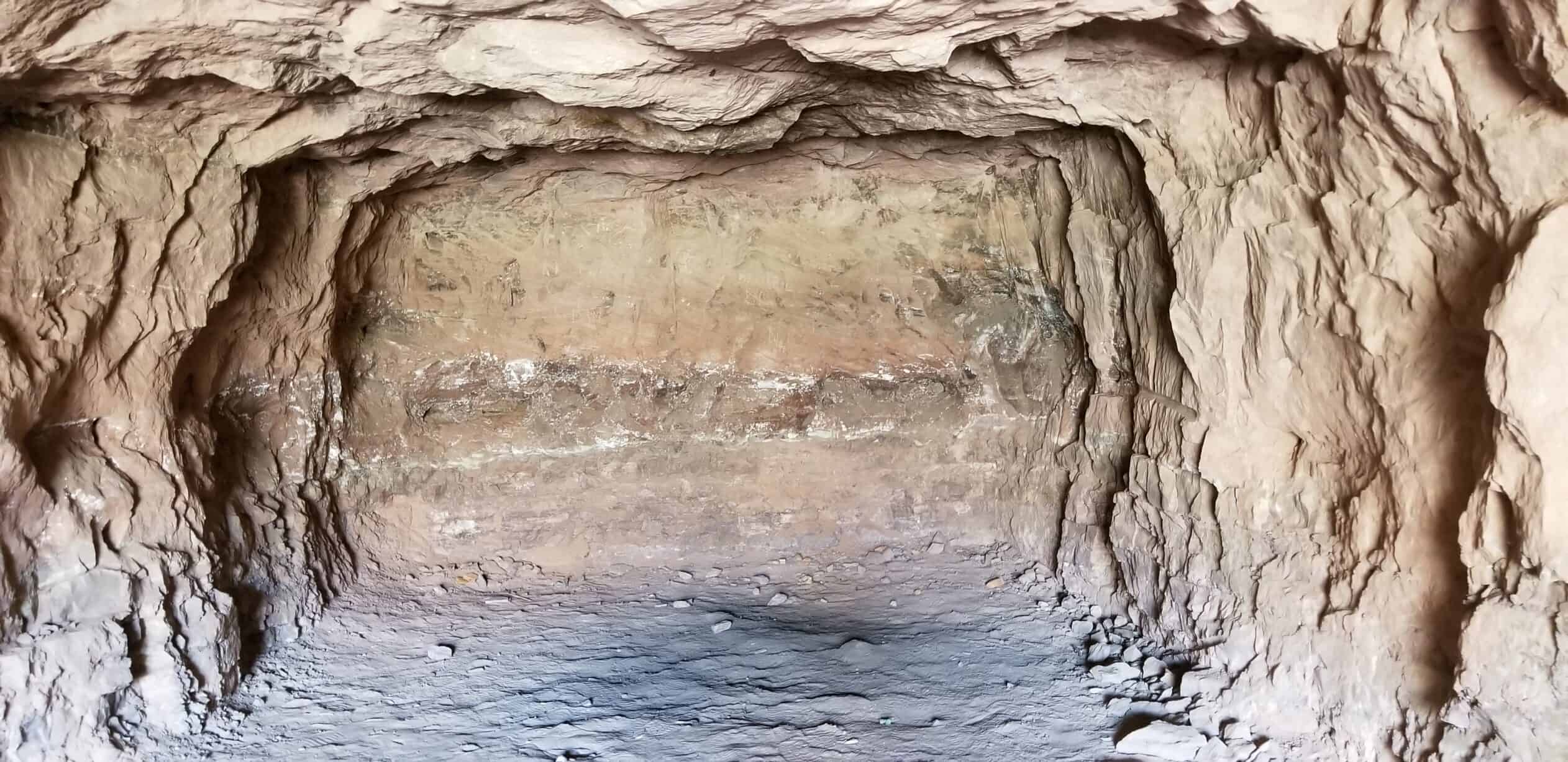 inside of cave in Moab Utah
