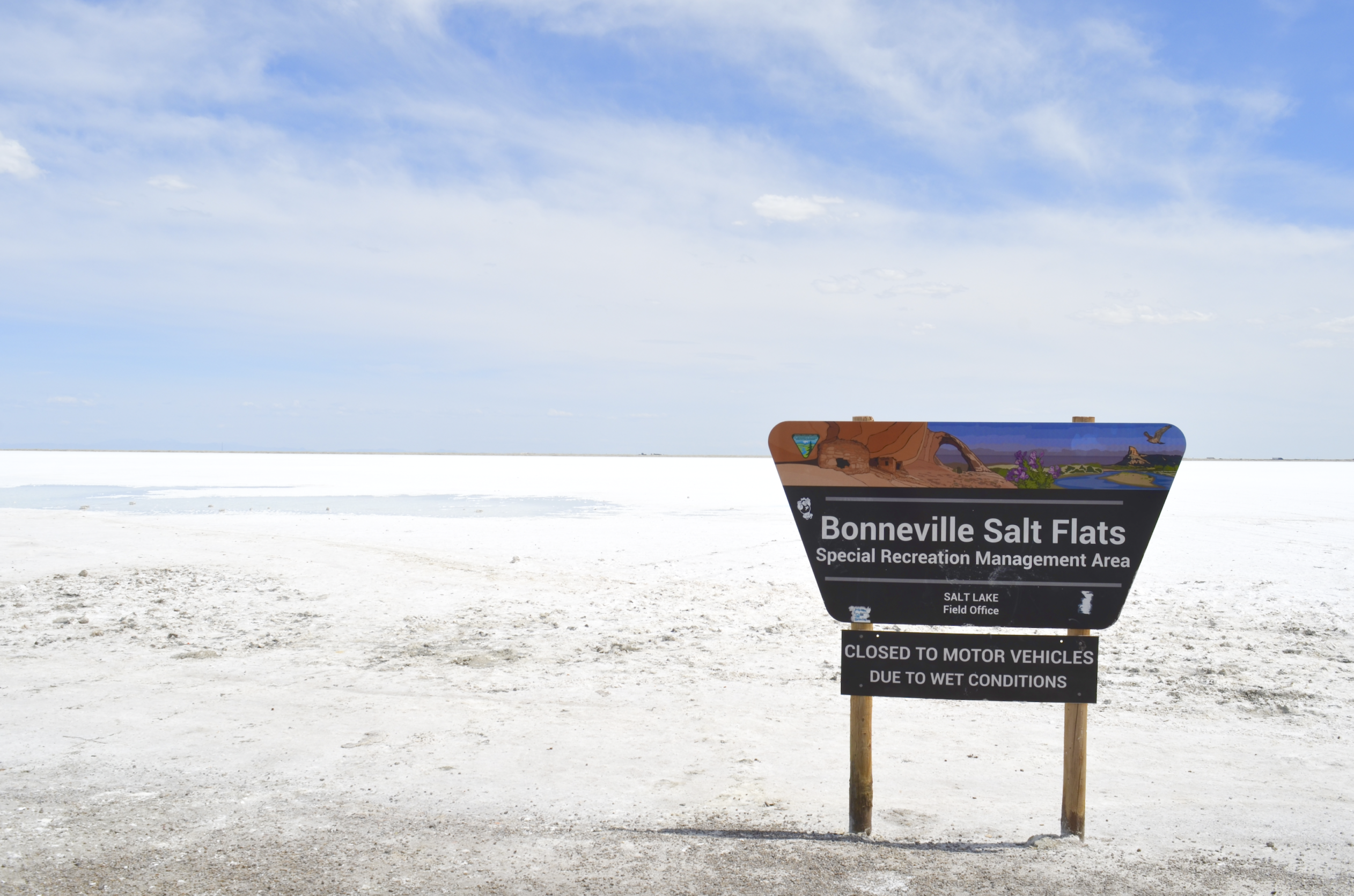 Bonneville Salt Flats sign Utah
