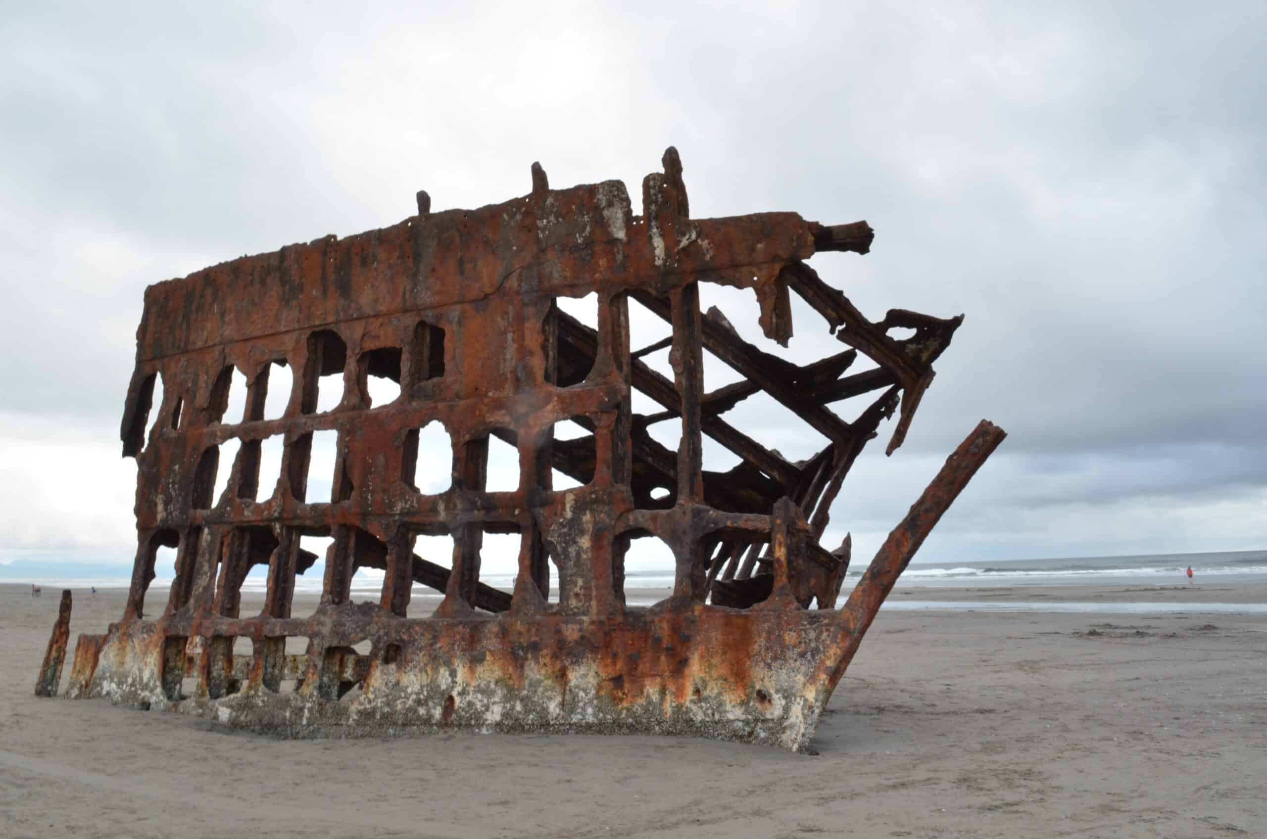 rusty shipwreck Peter Iredale